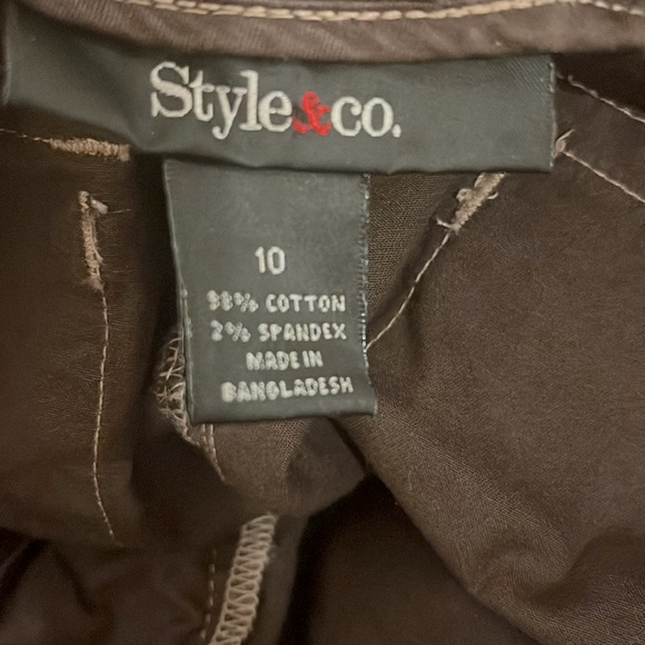 Style & Co. - Chocolate Brown Cotton Bermuda Shorts. - Picture 4 of 4